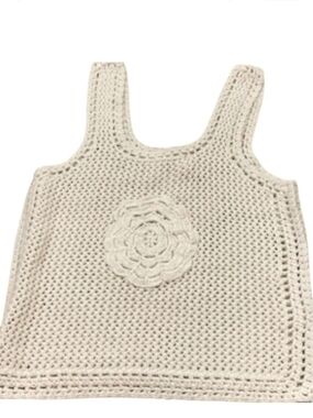 NWT. JESSICA SIMPSON Crochet Floral Accent Tank Top Small.